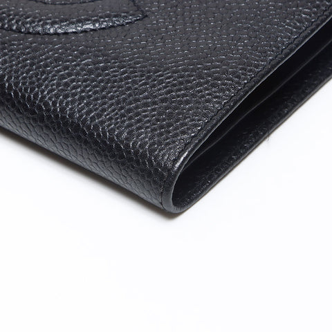 CHANEL COCO Mark Caviar Skin No. 3 1994-1996 Purse black WS13683