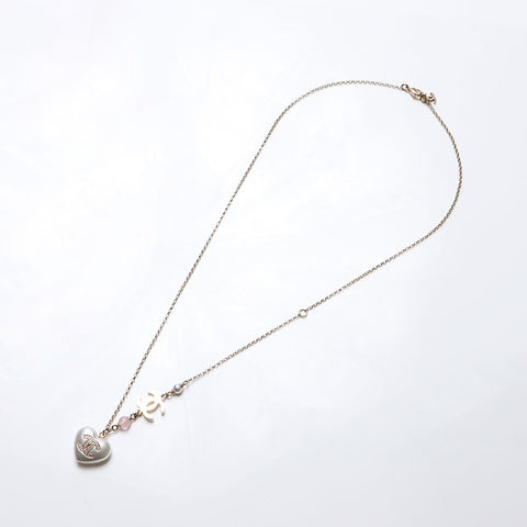 シャネル CHANEL 2021 A21B ココマーク ハート ネックレス ゴールド WS13685