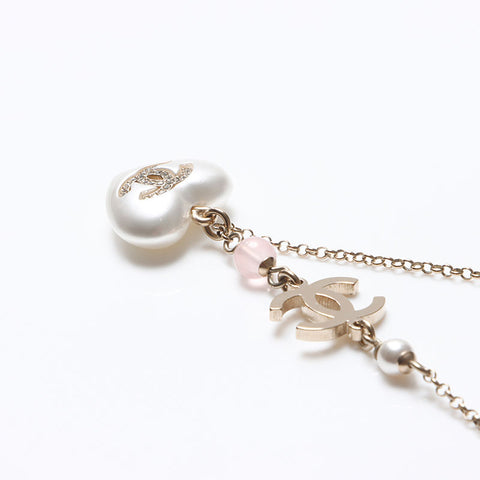 シャネル CHANEL 2021 A21B ココマーク ハート ネックレス ゴールド WS13685