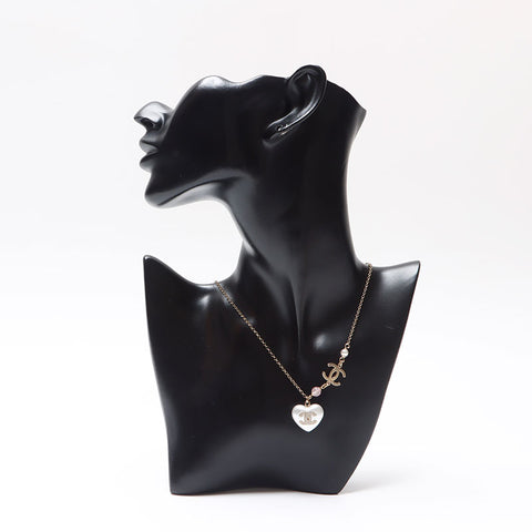 シャネル CHANEL 2021 A21B ココマーク ハート ネックレス ゴールド WS13685