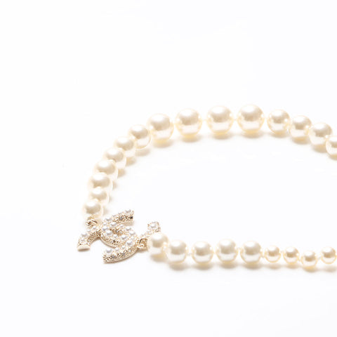 シャネル CHANEL B23C 2023 ココマーク パーツ ネックレス ホワイト WS13689