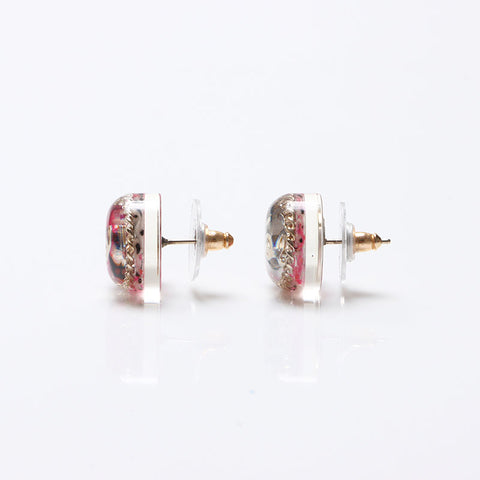 シャネル CHANEL 14S 2014 ココマーク ラウンド ピアス ピンク WS13690
