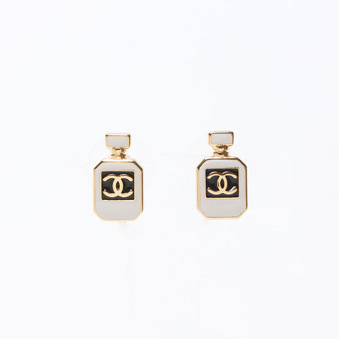 CHANEL Bottle COCO Mark CC Mark C25C Pierce Gold white WS13696