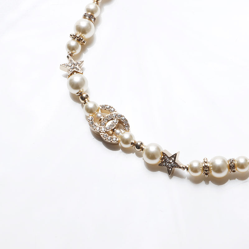 シャネル CHANEL B24A ココマーク パール ラインストーン 星