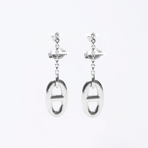 HERMES Chene Dunkle MM Pierce Silver WS13702