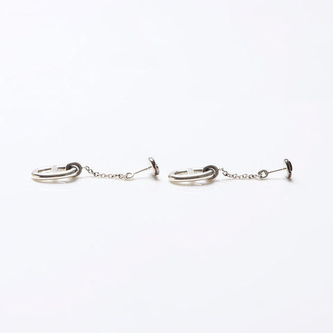 エルメス HERMES シェーヌダンクルMM ピアス シルバー WS13702