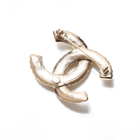 極美品 シャネル CHANEL B20S 2020 ココマーク パール ブローチ  ゴールド ホワイト WS13703