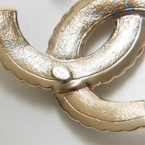 極美品 シャネル CHANEL B20S 2020 ココマーク パール ブローチ  ゴールド ホワイト WS13703