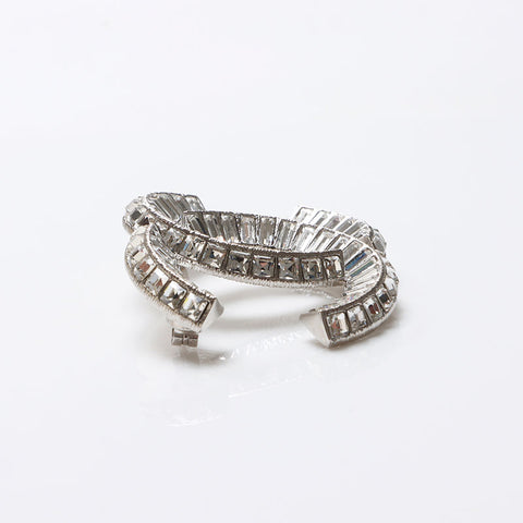 CHANEL B23V COCO Mark Rhinestone Brooch Silver WS13704