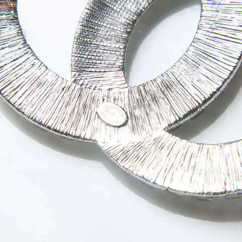 CHANEL B23V COCO Mark Rhinestone Brooch Silver WS13704