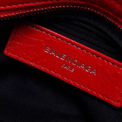 BALENCIAGA Giant Mini City Leather 2WAY Shoulder Bag Red WS13707