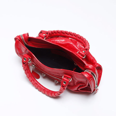BALENCIAGA Giant Mini City Leather 2WAY Shoulder Bag Red WS13707