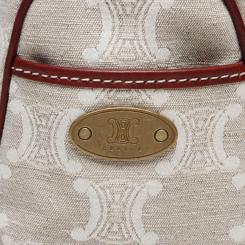 セリーヌ CELINE マカダム キャンバス ショルダーバッグ ベージュ WS13711