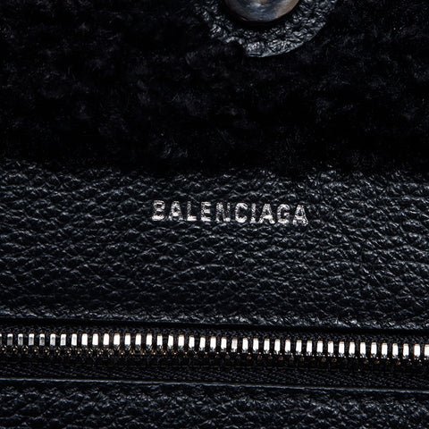 バレンシアガ BALENCIAGA エブリデイ バケット ボア ノース サウス ショルダーバッグ ブラック WS13714