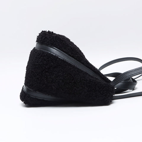 BALENCIAGA Everyday Bucket Boa North South Shoulder Bag black WS13714