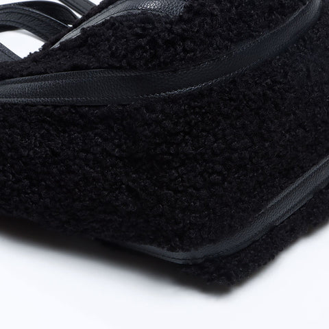 BALENCIAGA Everyday Bucket Boa North South Shoulder Bag black WS13714