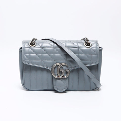 グッチ GUCCI GGマーモント ミディアム チェーン 443497 ショルダーバッグ グレー WS13716