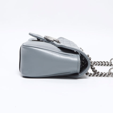 グッチ GUCCI GGマーモント ミディアム チェーン 443497 ショルダーバッグ グレー WS13716