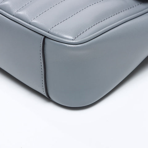 グッチ GUCCI GGマーモント ミディアム チェーン 443497 ショルダーバッグ グレー WS13716