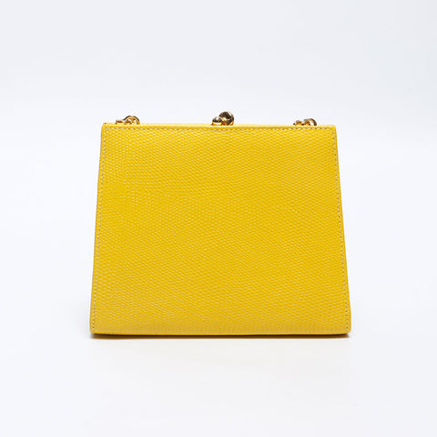 Salvatore Ferragamo Vara Chain Mini Shoulder Bag yellow WS13718