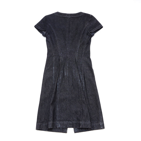 Chanel CHANEL Denim Dress Black WS1371