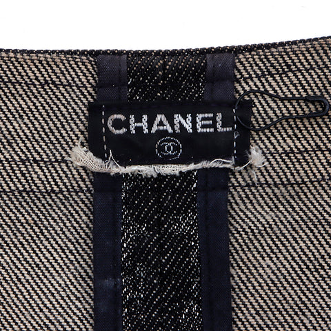 Chanel Chanel Denim Robe Black WS1371