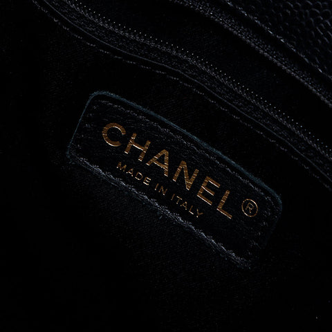 シャネル CHANEL 19番台 2014 キャビアスキン GST トートバッグ ブラック WS13721