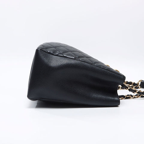 シャネル CHANEL 19番台 2014 キャビアスキン GST トートバッグ ブラック WS13721
