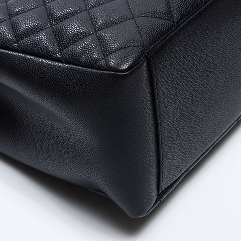 シャネル CHANEL 19番台 2014 キャビアスキン GST トートバッグ ブラック WS13721