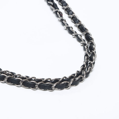 シャネル CHANEL クリア チェーン ビニール フラップ 11番台 2006-2008 ショルダーバッグ ブラック WS13722
