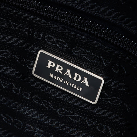 PRADA triangle logo nylon Shoulder Bag black WS13723