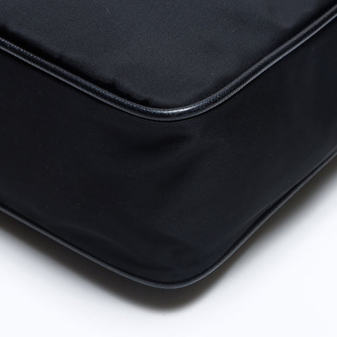 PRADA triangle logo nylon Shoulder Bag black WS13723