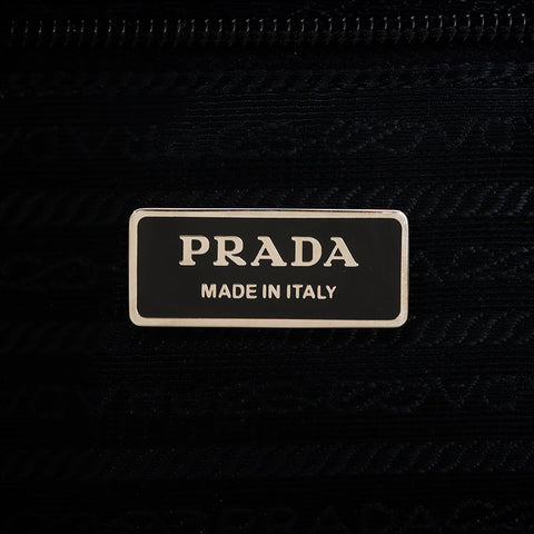 PRADA Nylon triangle logo Shoulder Bag black WS13726