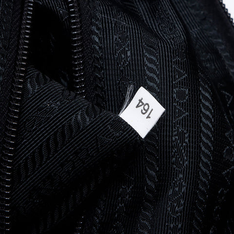 PRADA Nylon triangle logo Shoulder Bag black WS13726