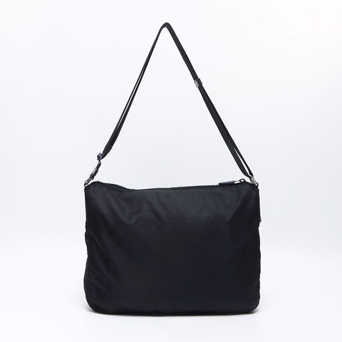 PRADA Nylon triangle logo Shoulder Bag black WS13726