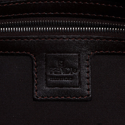 FENDI Mamma Canvas Zucca Shoulder Bag Brown WS13727