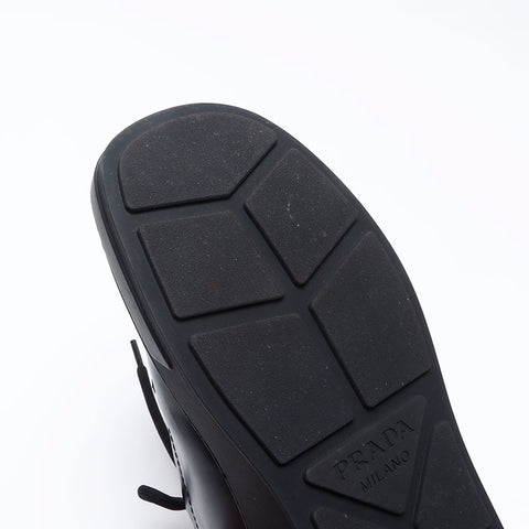 プラダ PRADA 21AW ブラッシュドレザープラットフォームソールダービーシューズ 2EG312 ブラック Size:5.5 24.5cm スニーカー ブラック WS13728