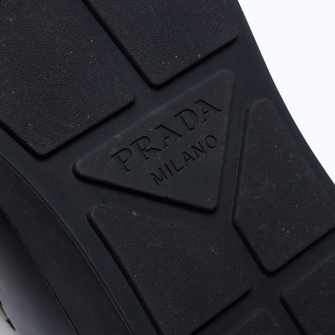 プラダ PRADA 21AW ブラッシュドレザープラットフォームソールダービーシューズ 2EG312 ブラック Size:5.5 24.5cm スニーカー ブラック WS13728