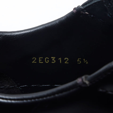 プラダ PRADA 21AW ブラッシュドレザープラットフォームソールダービーシューズ 2EG312 ブラック Size:5.5 24.5cm スニーカー ブラック WS13728