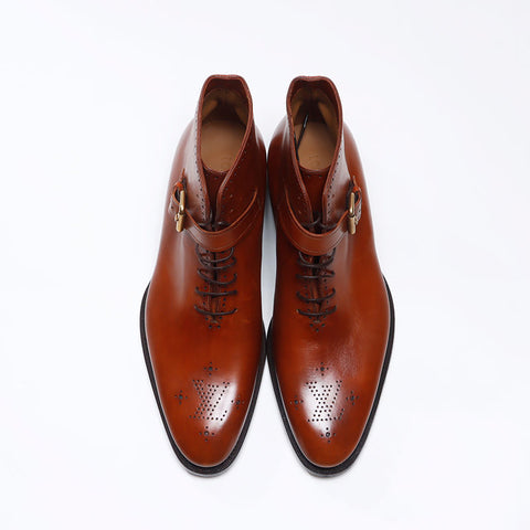 ルイ・ヴィトン LOUIS VUITTON チャッカブーツ Size:7 26.5cm レザー ブーツ ブラウン WS13731