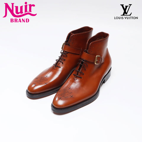 ルイ・ヴィトン LOUIS VUITTON チャッカブーツ Size:7 26.5cm レザー ブーツ ブラウン WS13731