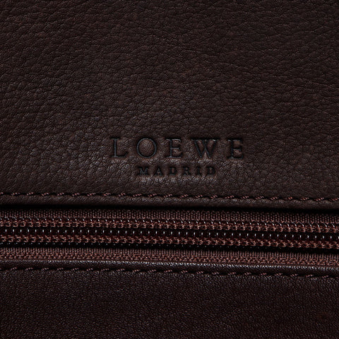 ロエベ LOEWE アナグラム スエード アナグラム ハンドバッグ ブラウン WS13734