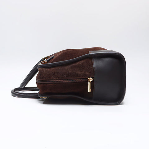 ロエベ LOEWE アナグラム スエード アナグラム ハンドバッグ ブラウン WS13734