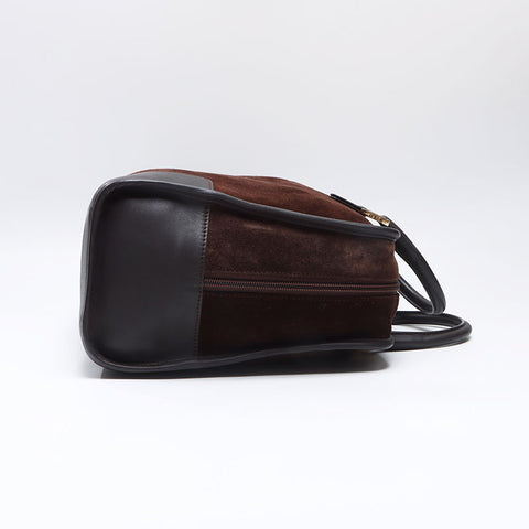 ロエベ LOEWE アナグラム スエード アナグラム ハンドバッグ ブラウン WS13734