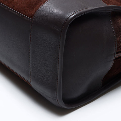 ロエベ LOEWE アナグラム スエード アナグラム ハンドバッグ ブラウン WS13734