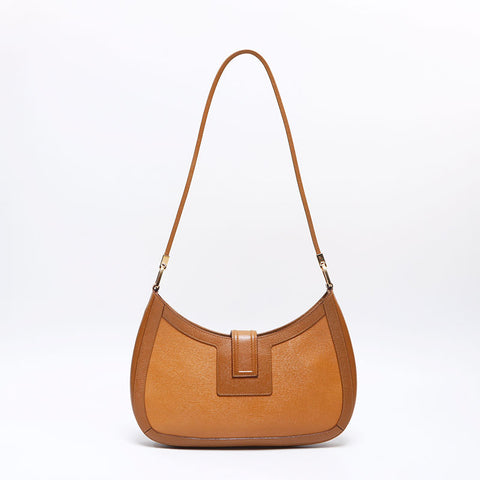 グッチ GUCCI レザー ロゴ ショルダーバッグ ブラウン WS13735