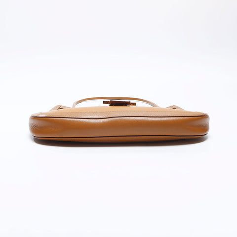 グッチ GUCCI レザー ロゴ ショルダーバッグ ブラウン WS13735