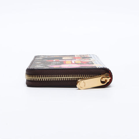 LOUIS VUITTON Monogram Zippy Wallet Graphic Christmas Limited 2021s Purse Brown WS13737