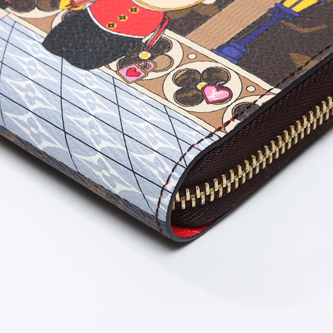 LOUIS VUITTON Monogram Zippy Wallet Graphic Christmas Limited 2021s Purse Brown WS13737