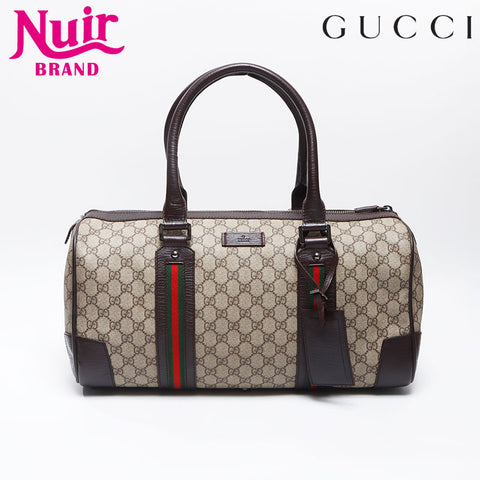 グッチ GUCCI GG スプリーム ボストンバッグ ベージュ WS13738